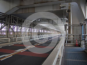 Inside Rainbow Bridge, Tokyo, Japan photo